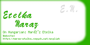 etelka maraz business card